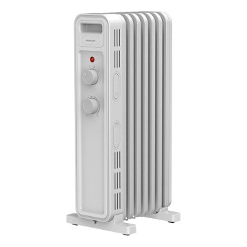 Sencor - Oliegevulde radiator, 7 ribben, 600/900/1500 W, 230 V, wit