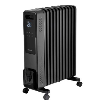 Sencor - Oliegevulde radiator met 11 ribben 1000/1200/2400W/230V Wi-Fi zwart