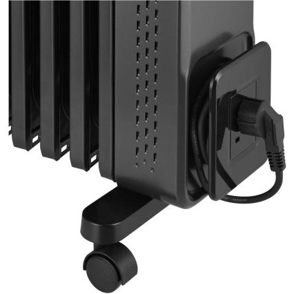 Sencor - Oliegevulde radiator met 11 ribben 1000/1200/2400W/230V Wi-Fi zwart