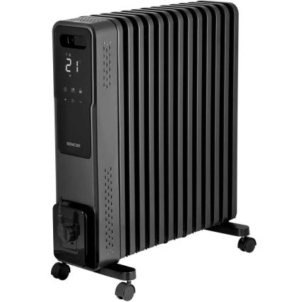 Sencor - Oliegevulde radiator met 13 ribben, keuze uit 1000/1500/2730 W, 230 V, Wi‑Fi, zwart