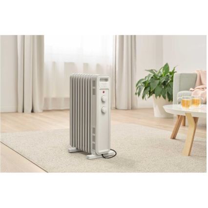 Sencor - Oliegevulde radiator met 9 ribben, 800/1200/2000 W, 230 V, wit