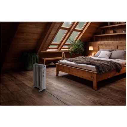 Sencor - Oliegevulde radiator met 9 ribben, 800/1200/2000 W, 230 V, wit