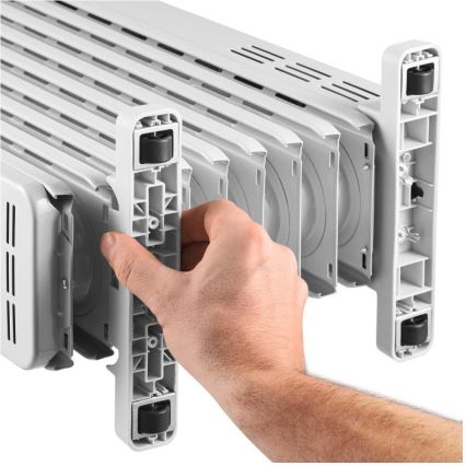 Sencor - Oliegevulde radiator met 9 ribben, 800/1200/2000 W, 230 V, wit