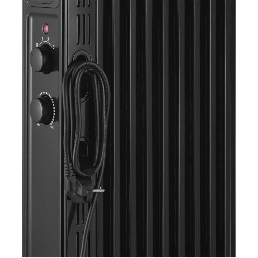 Sencor - Oliegevulde radiator met 9 ribben 800/1200/2000W/230V zwart