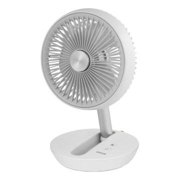Sencor - Oplaadbare tafelventilator 5W/5V 4000 mAh wit