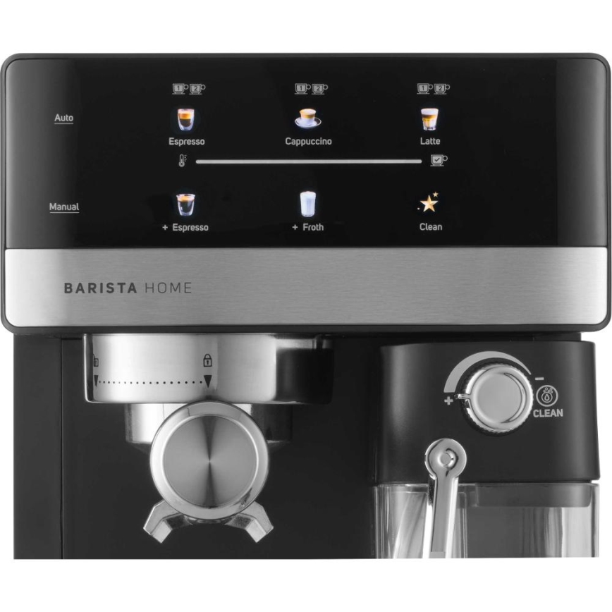 Sencor - Piston espressomachine 1350W/230V zwart/mat chroom