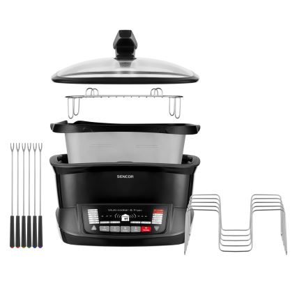 Sencor - Poêle à frire multifonction avec accessoires 1800W/230V 18 fonctions 4,8l