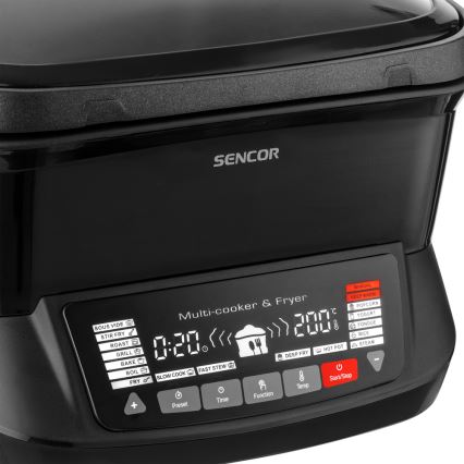 Sencor - Poêle à frire multifonction avec accessoires 1800W/230V 18 fonctions 4,8l