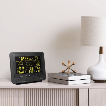 Sencor - Professioneel weerstation met kleuren LCD-scherm 5V/1xCR2032 + 3xAA