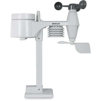Sencor - Professioneel weerstation met kleuren LCD-scherm 5V/1xCR2032 + 3xAA