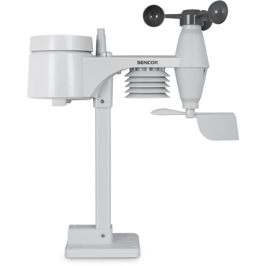 Sencor - Professioneel weerstation met kleuren LCD-scherm 5V/1xCR2032 + 3xAA