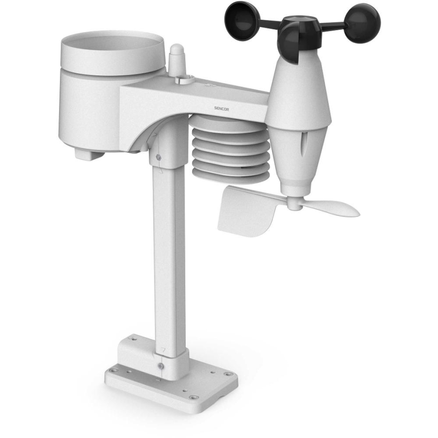 Sencor - Professioneel weerstation met kleur-LCD-display en ingebouwde wekker 5V/3xAAA + 3xAA