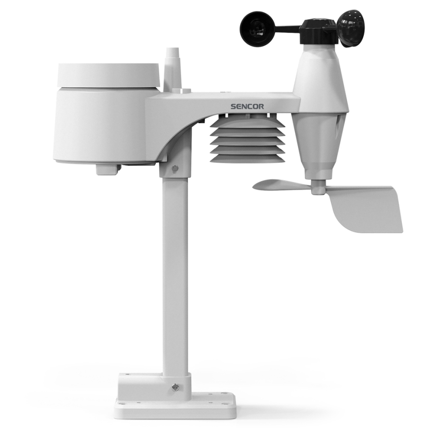 Sencor - Professioneel weerstation met LCD-scherm en wekker 1xCR2032 + 3xAA
