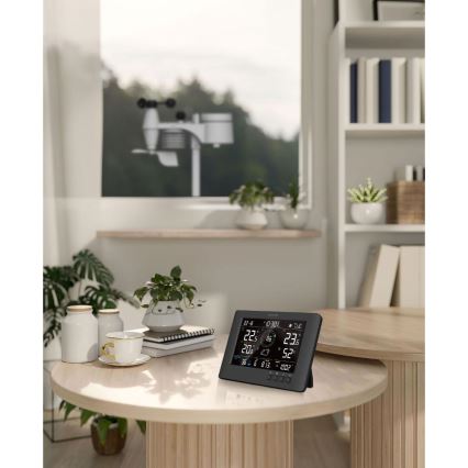 Sencor - Professioneel weerstation met kleuren LCD-scherm en wekker 5V/1xCR2032 + 3xAA