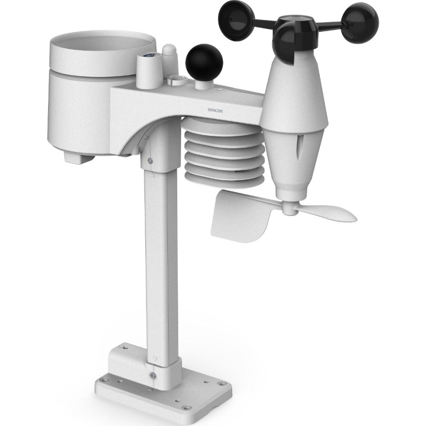 Sencor - Professioneel weerstation met kleuren LCD-scherm en wekker 5V/1xCR2032 + 3xAA