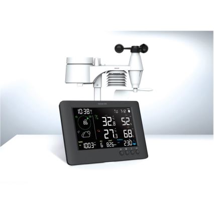 Sencor - Professioneel weerstation met kleurenscherm LCD en wekker 5V/1xCR2032 + 3xAA Wi-Fi
