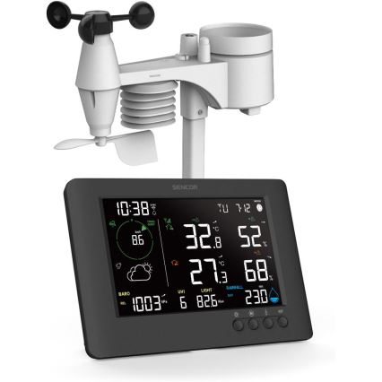Sencor - Professioneel weerstation met kleurenscherm LCD en wekker 5V/1xCR2032 + 3xAA Wi-Fi