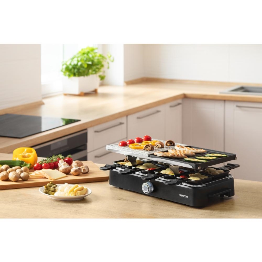 Sencor - Raclette grill met accessoires 1400W/230V