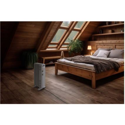 Sencor - Radiateur à bain d'huile à 7 éléments 600/900/1500W/230V blanc