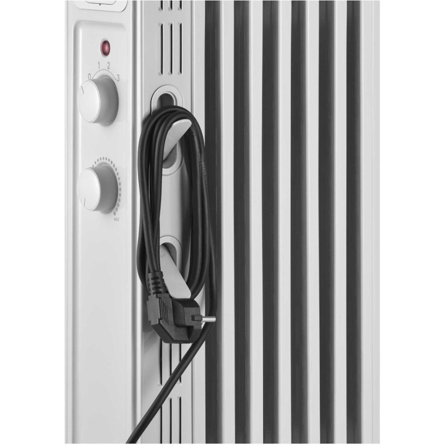 Sencor - Radiateur à bain d'huile à 7 éléments 600/900/1500W/230V blanc
