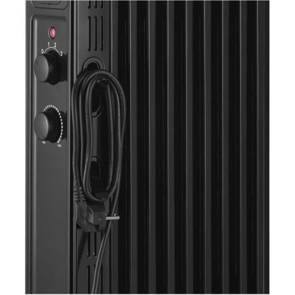 Sencor - Radiateur à bain d'huile avec 9 ailettes 800/1200/2000W/230V noir