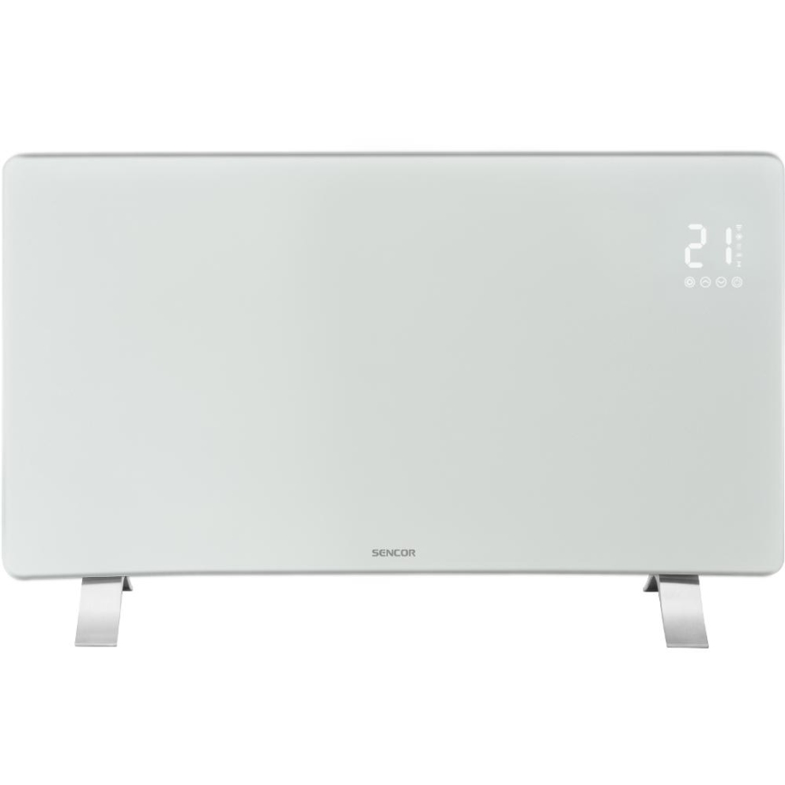 Sencor - Radiateur/convecteur électrique intelligent 1200/2400W/230V IP24 Wi-Fi blanc