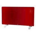 Sencor - Radiateur/convecteur électrique intelligent 1200/2400W/230V IP24 Wi-Fi rouge