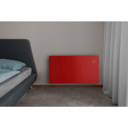 Sencor - Radiateur/convecteur électrique intelligent 1200/2400W/230V IP24 Wi-Fi rouge