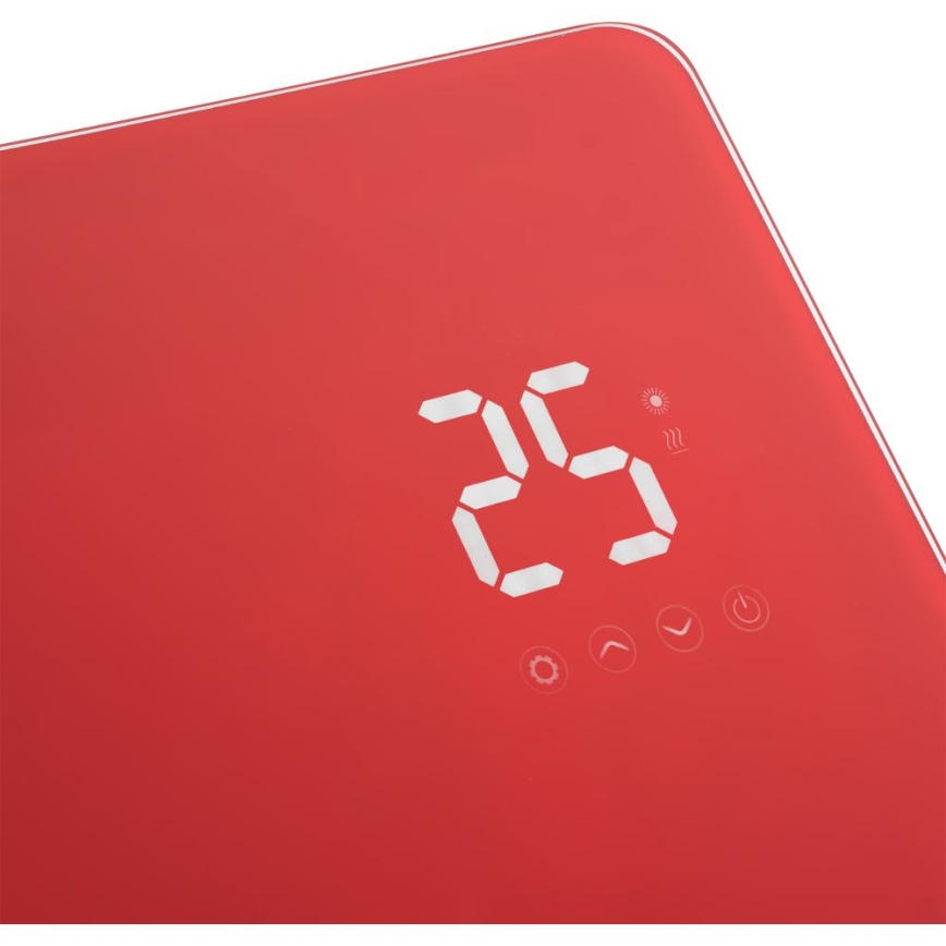 Sencor - Radiateur/convecteur électrique intelligent 1200/2400W/230V IP24 Wi-Fi rouge