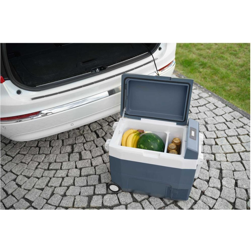 Sencor - Réfrigérateur de voiture portable à compresseur 55 l 70 W/12 V/230 V bleu/blanc