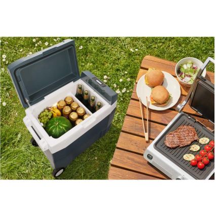 Sencor - Réfrigérateur de voiture portable à compresseur 55 l 70 W/12 V/230 V bleu/blanc