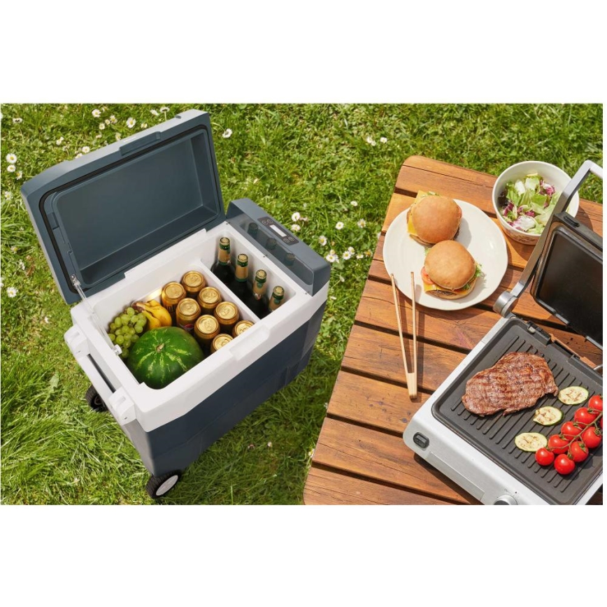 Sencor - Réfrigérateur de voiture portable à compresseur 55 l 70 W/12 V/230 V bleu/blanc