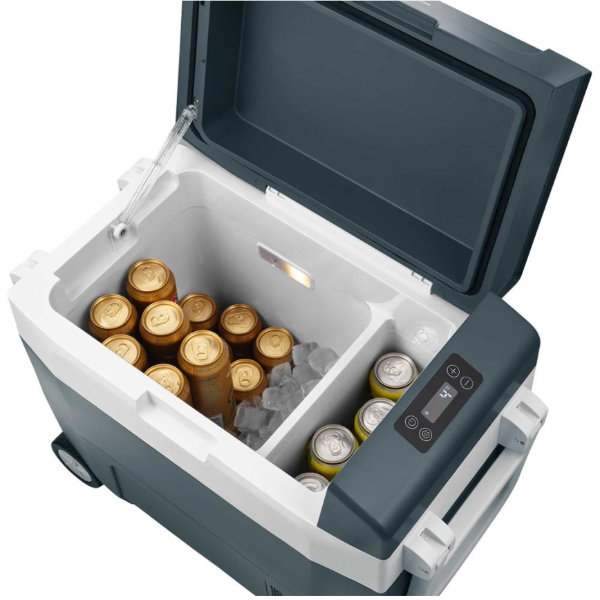 Sencor - Réfrigérateur de voiture portable à compresseur 55 l 70 W/12 V/230 V bleu/blanc
