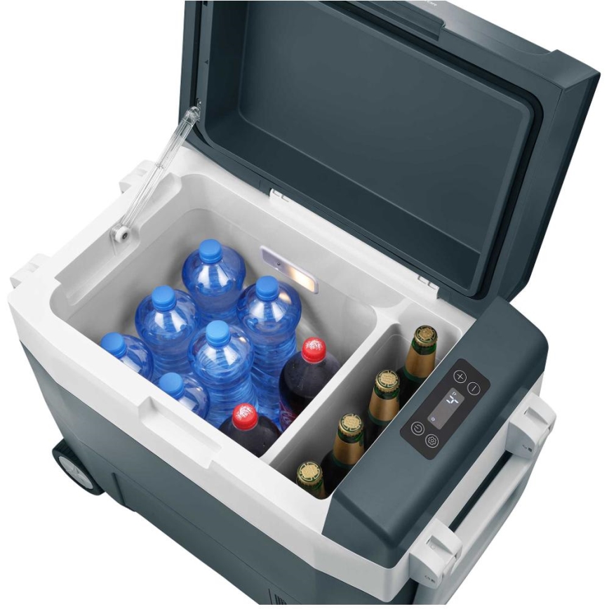 Sencor - Réfrigérateur de voiture portable à compresseur 55 l 70 W/12 V/230 V bleu/blanc