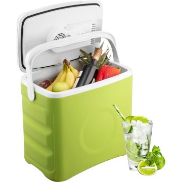 Sencor - Réfrigérateur portable pour voiture 30 l 55W/5V/12V/230V vert/blanc