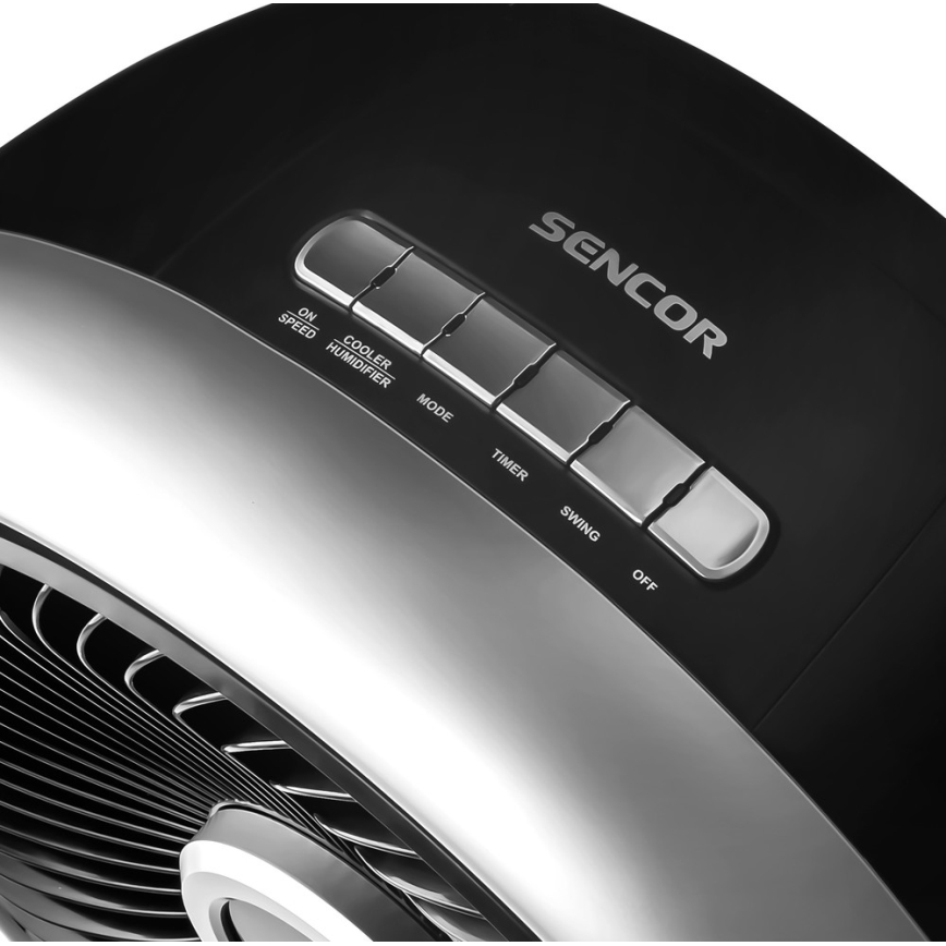 Sencor - Refroidisseur d'air mobile 3en1 110W/230V argenté/noir + télécommande