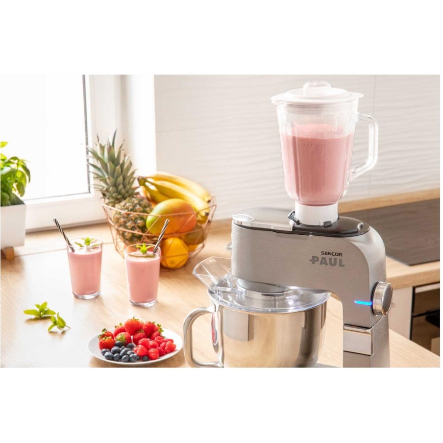 Sencor - Robot de cuisine avec bol en acier inoxydable 1700W/230V chrome mat