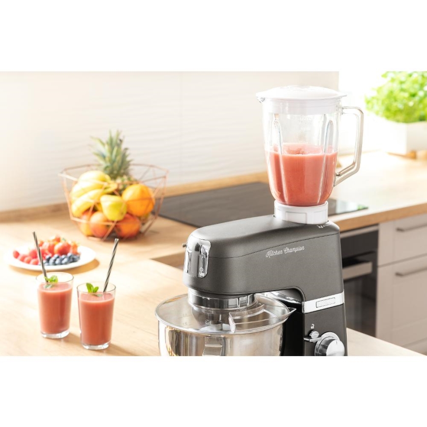 Sencor - Robot de cuisine avec bol en acier inoxydable 1000W/230V gris