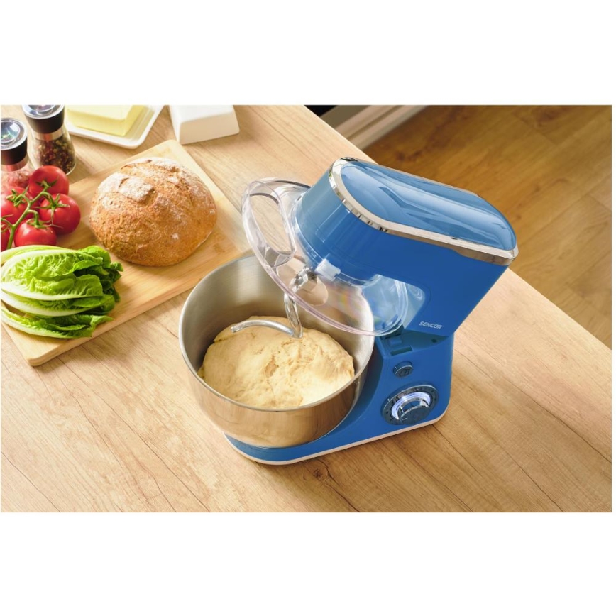 Sencor - Robot de cuisine avec bol en acier inoxydable 1300 W/230 V, bleu
