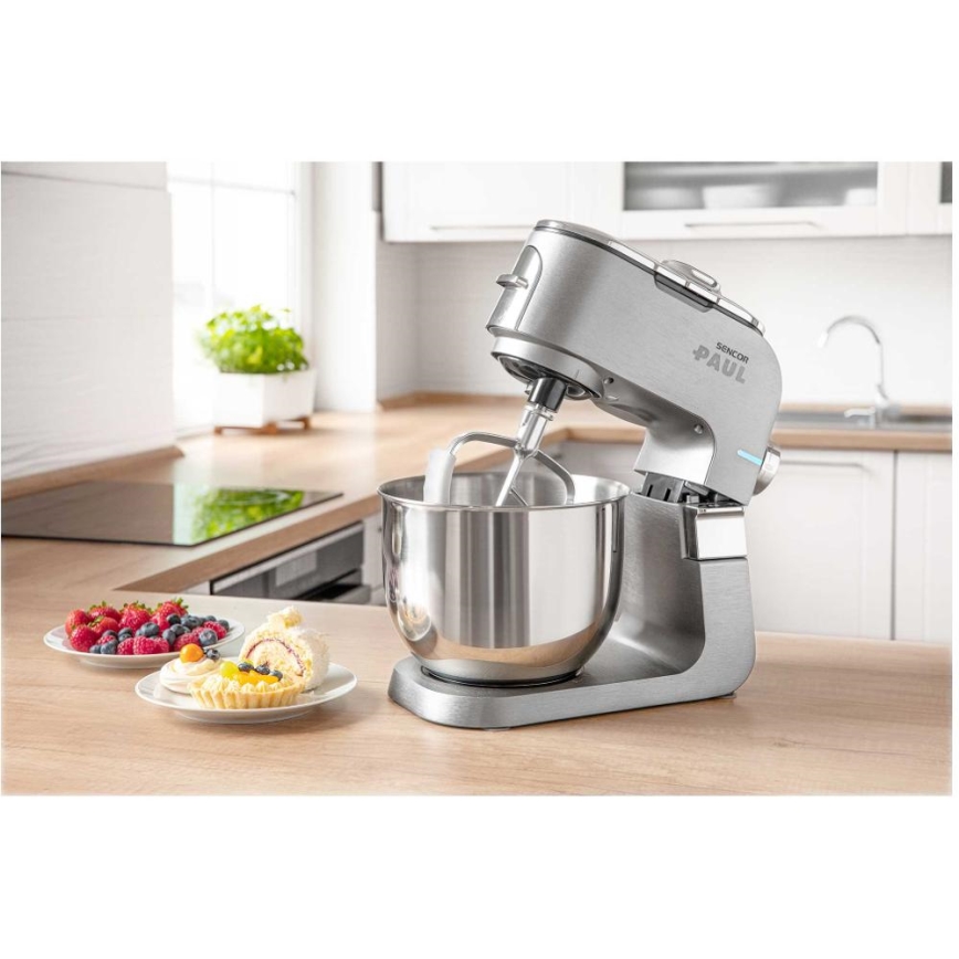 Sencor - Robot de cuisine avec bol en acier inoxydable 1700W/230V chrome mat