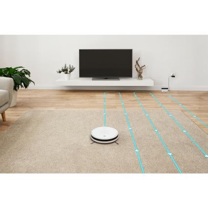 Sencor - Robotstofzuiger met dweilfunctie 2-in-1 18W/1500 mAh wit + afstandsbediening