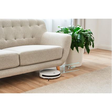 Sencor - Robotstofzuiger met dweilfunctie 2-in-1 18W/1500 mAh wit + afstandsbediening