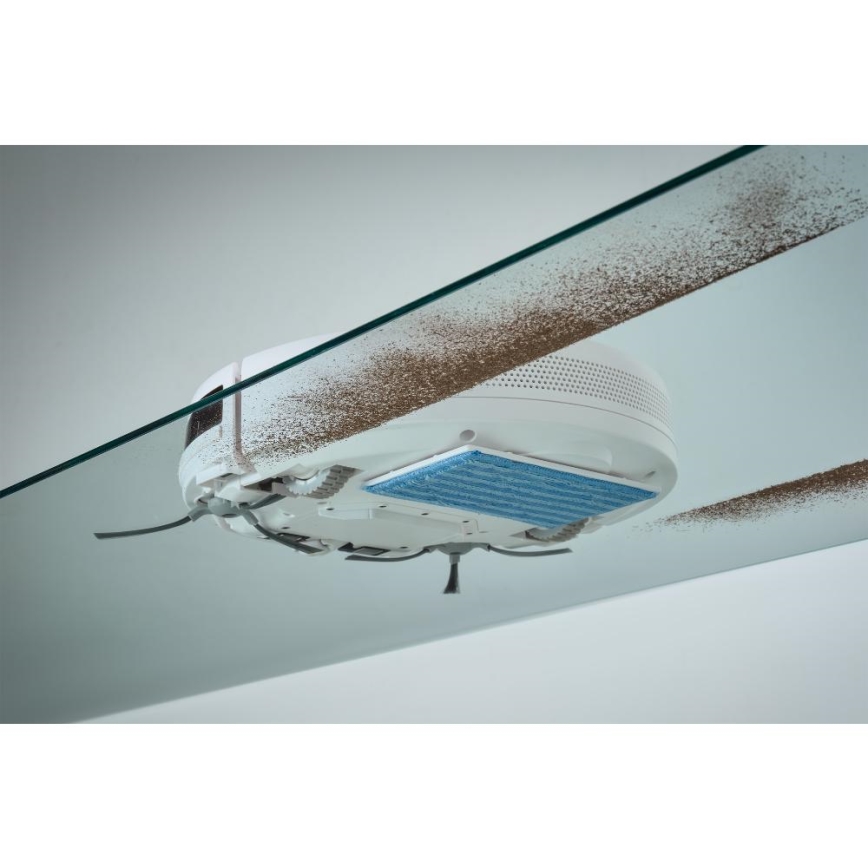Sencor - Robotstofzuiger met dweilfunctie 2-in-1 18W/1500 mAh wit + afstandsbediening