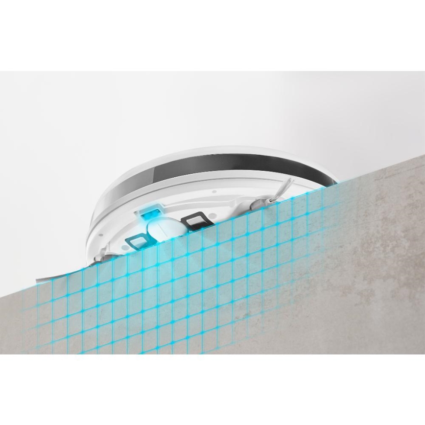 Sencor - Robotstofzuiger met dweilfunctie 2-in-1 18W/1500 mAh wit + afstandsbediening