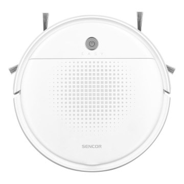 Sencor - Robotstofzuiger met dweilfunctie 2-in-1 18W/1500 mAh wit + afstandsbediening