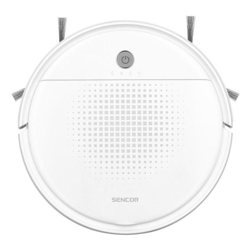 Sencor - Robotstofzuiger met dweilfunctie 2-in-1 18W/1500 mAh wit + afstandsbediening