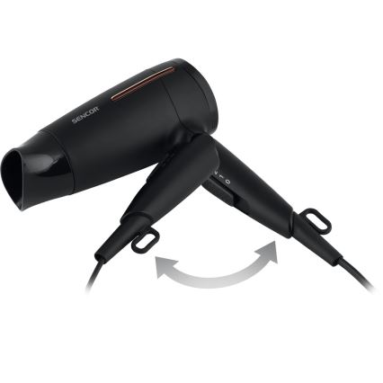 Sencor - Sèche-cheveux 1600W/230V noir/doré