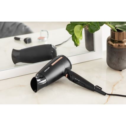 Sencor - Sèche-cheveux 1600W/230V noir/doré