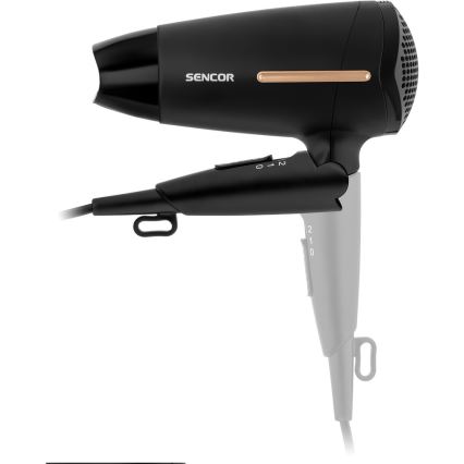 Sencor - Sèche-cheveux 1600W/230V noir/doré