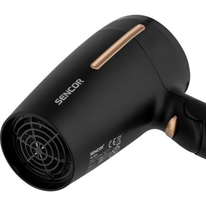 Sencor - Sèche-cheveux 1600W/230V noir/doré